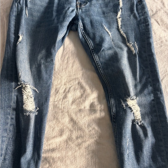 Zara Jeans Women's size 34 Skinny Button Fly Distressed Destroyed Medium Wash - Picture 6 of 7